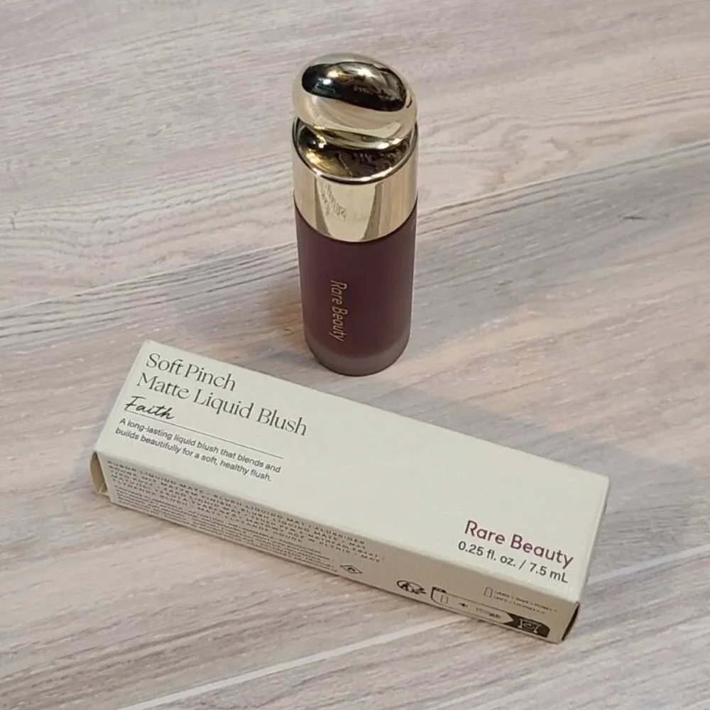 Rare Beauty Soft Pinch Matte Liquid Blush Faith Deep Berry Red .25 oz 7.5ml New